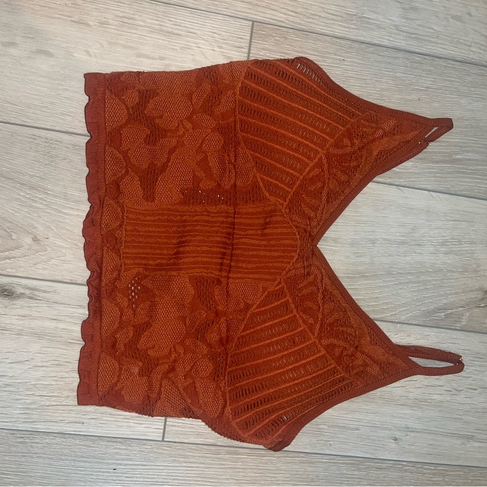 Lace Bralette in Rust Orange